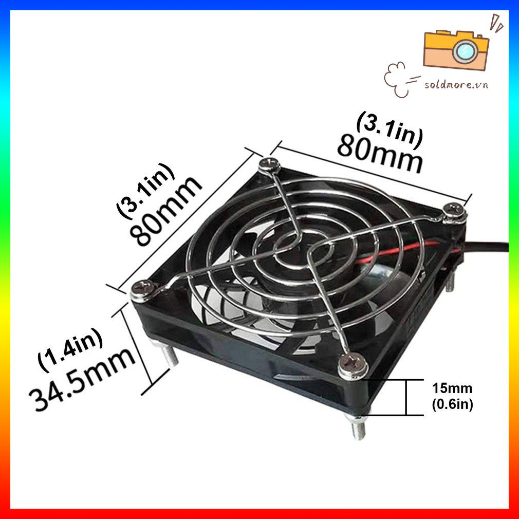 USB 5V Router Làm Mát DIY TV Box Bóng Tay Có Lưới Bảo Vệ Máy Tính Để Bàn Làm Mát Router Quạt Tản Nhiệt Máy Tính
