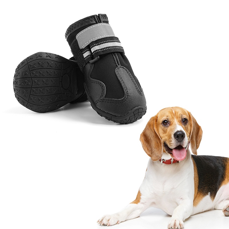 Bộ 4 Giày Bốt Chống Thấm Nước Chống Trượt Giữ Ấm Dành Cho Cún Cưng Cỡ Nhỏ / Vừa / Nhỏ