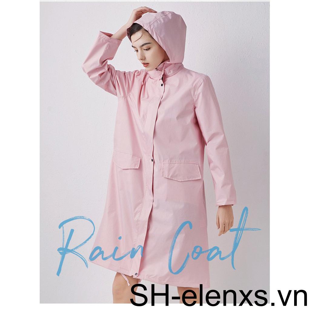 Áo Mưa Dáng Dài Mỏng Thoáng Khí Chống Thấm Nước Có Nón Trùm Thời Trang Cho Nam Và Nữ