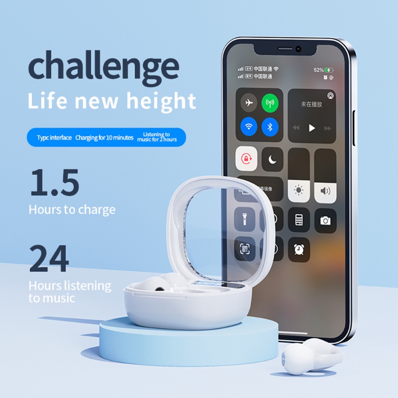 Tai Nghe Nhét Tai JR01 Bluetooth 5.3 HiFi Không Dây Cảm Ứng Màn Hình LED Kèm Mic