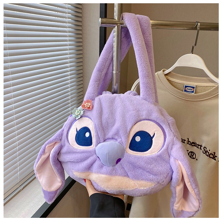 Túi Xách Cỡ Lớn Hình Gấu / Dâu Tây Bằng Lông Nhung Dễ Thương Xinh Xắn Thời Trang 2023