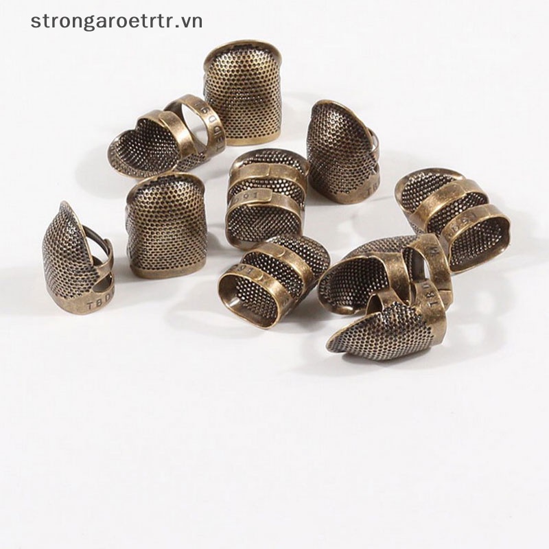 Nhẫn Đồng Thau Mạnh Mẽ Bảo Vệ Ngón Tay Khi May Vá