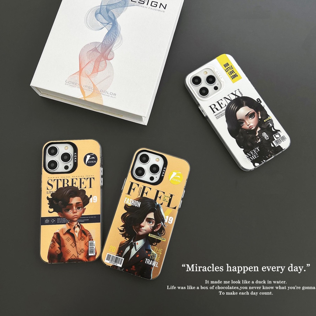 Ốp Điện Thoại tpu Silicon Mềm Trong Suốt Họa Tiết Thời Trang Hiện Đại Cho iPhone 14 13 12 PRO MAX 14 Plus