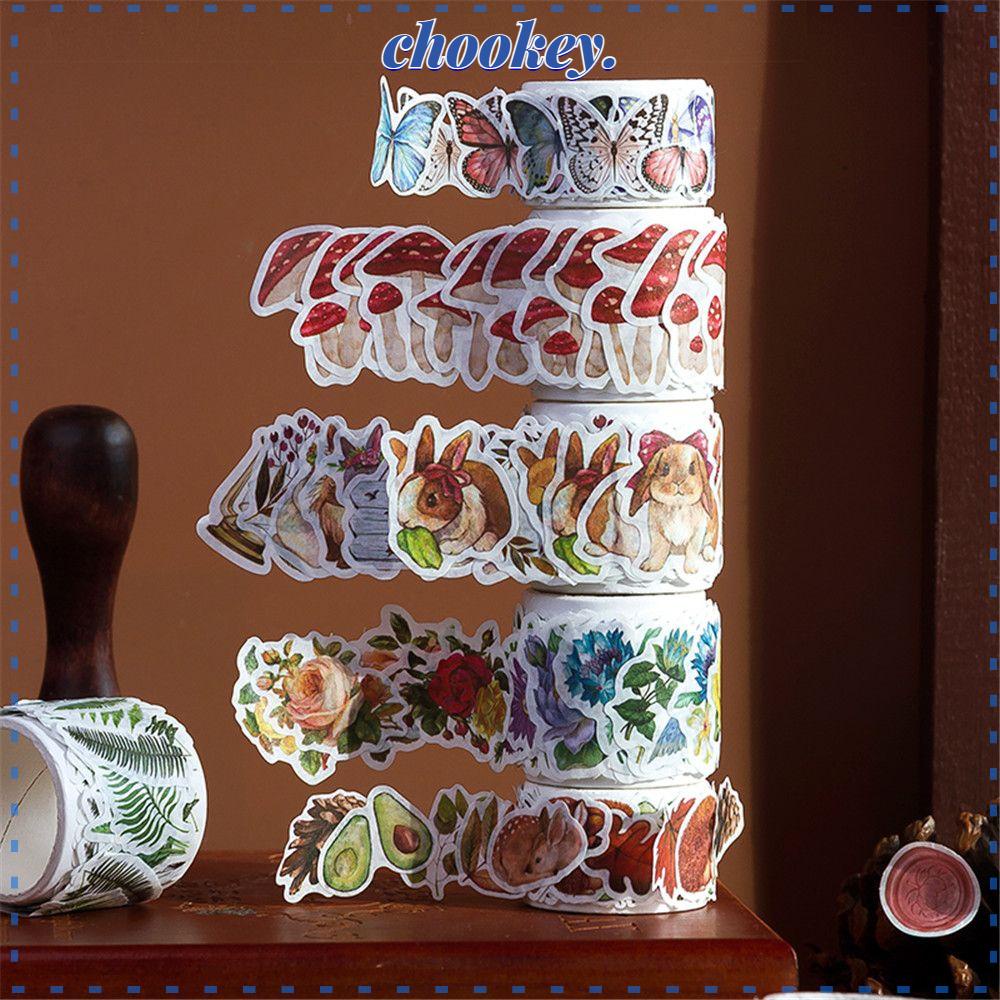 CHOOKEY Cuộn Băng Keo Dán Trang Trí Sổ Tay DIY Phong Cách Vintage