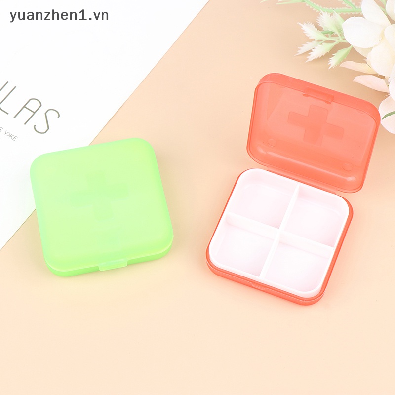 1 Hộp Đựng Thuốc Mini 4 Ngăn Tiện Lợi