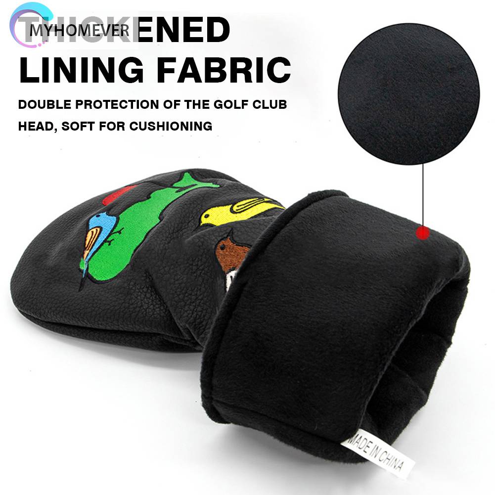 Vỏ Bọc Gậy Đánh Golf Bằng PU Mềm Chống Cắt Họa Tiết Chim Nhỏ Gọn