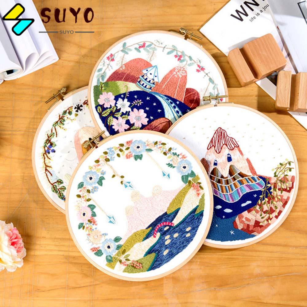 SUYO Khung Thêu Hoa Thủ Công DIY Dành Cho Người Mới Bắt Đầu