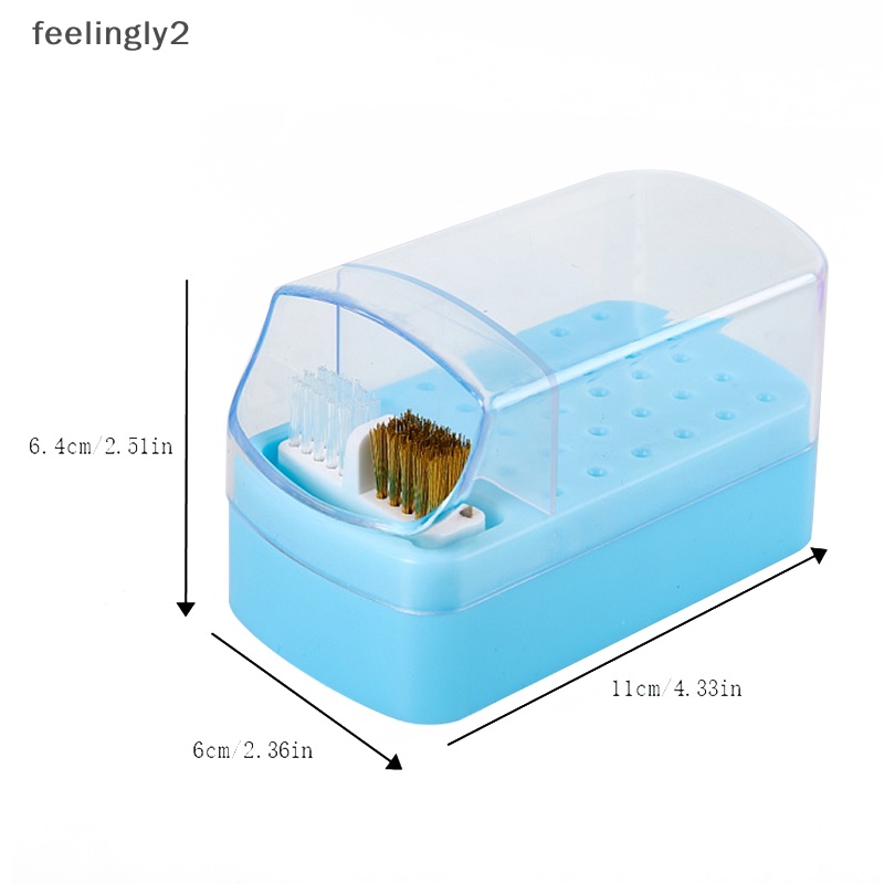 Giá Đỡ Đầu Khoan Acrylic Trong Suốt 30 Lỗ Chống Bụi Cho Đầu Mài Móng Tay