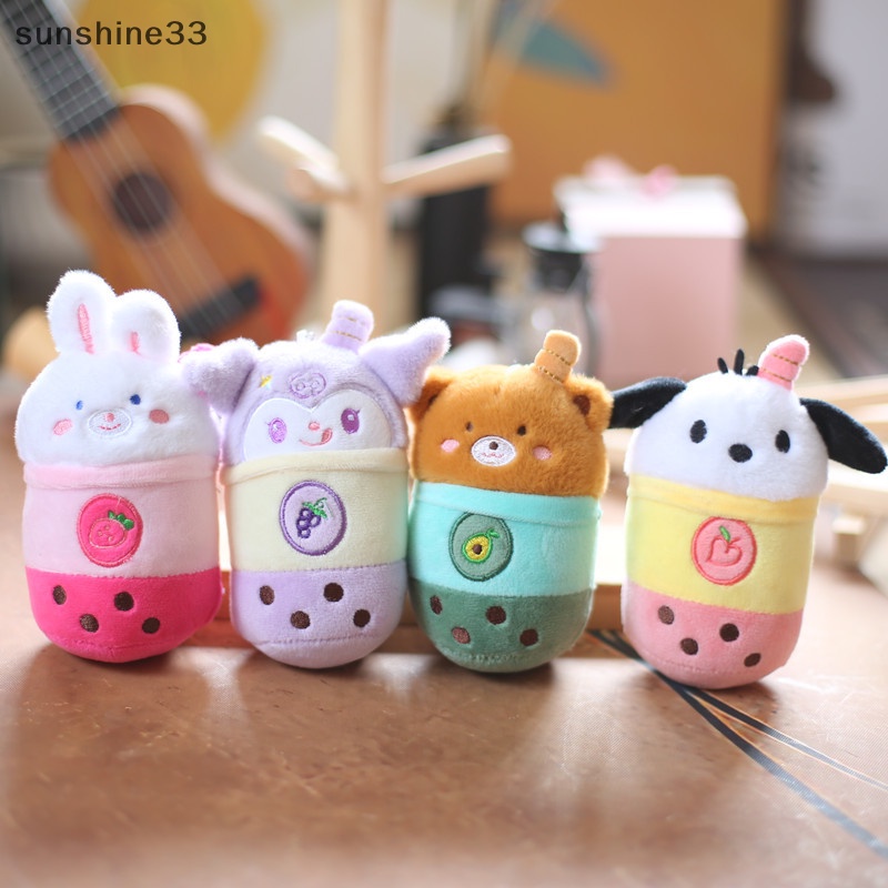 1 Móc Khóa Thỏ Nhồi Bông 14cm Hình Ly Trà Sữa Pachacco Kuromi