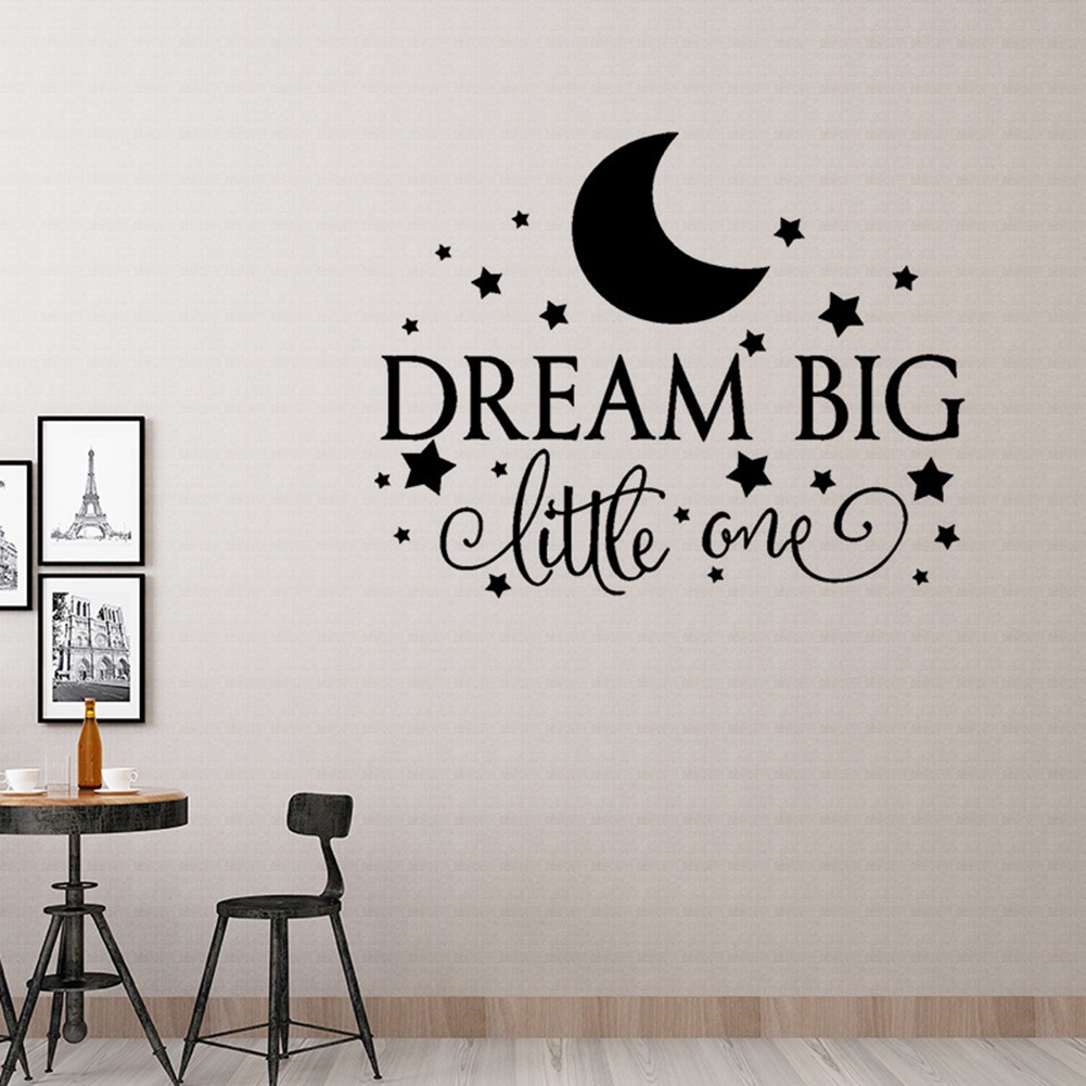 (Bất Ngờ) Hình Dán Tường Ngôi Sao Mặt Trăng Lớn Nhỏ Nhắn Trang Trí Phòng Trẻ Em