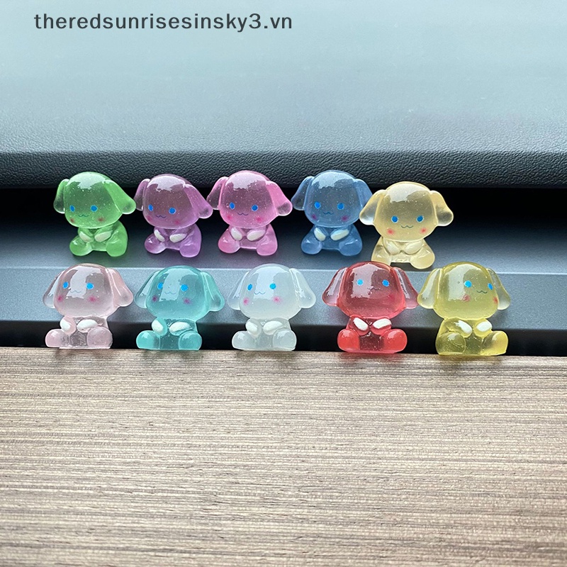 Bộ 10 Đồ trang trí Động Vật Hoạt Hình Phát Sáng Trong Bóng Tối Mini Bằng Nhựa Resin