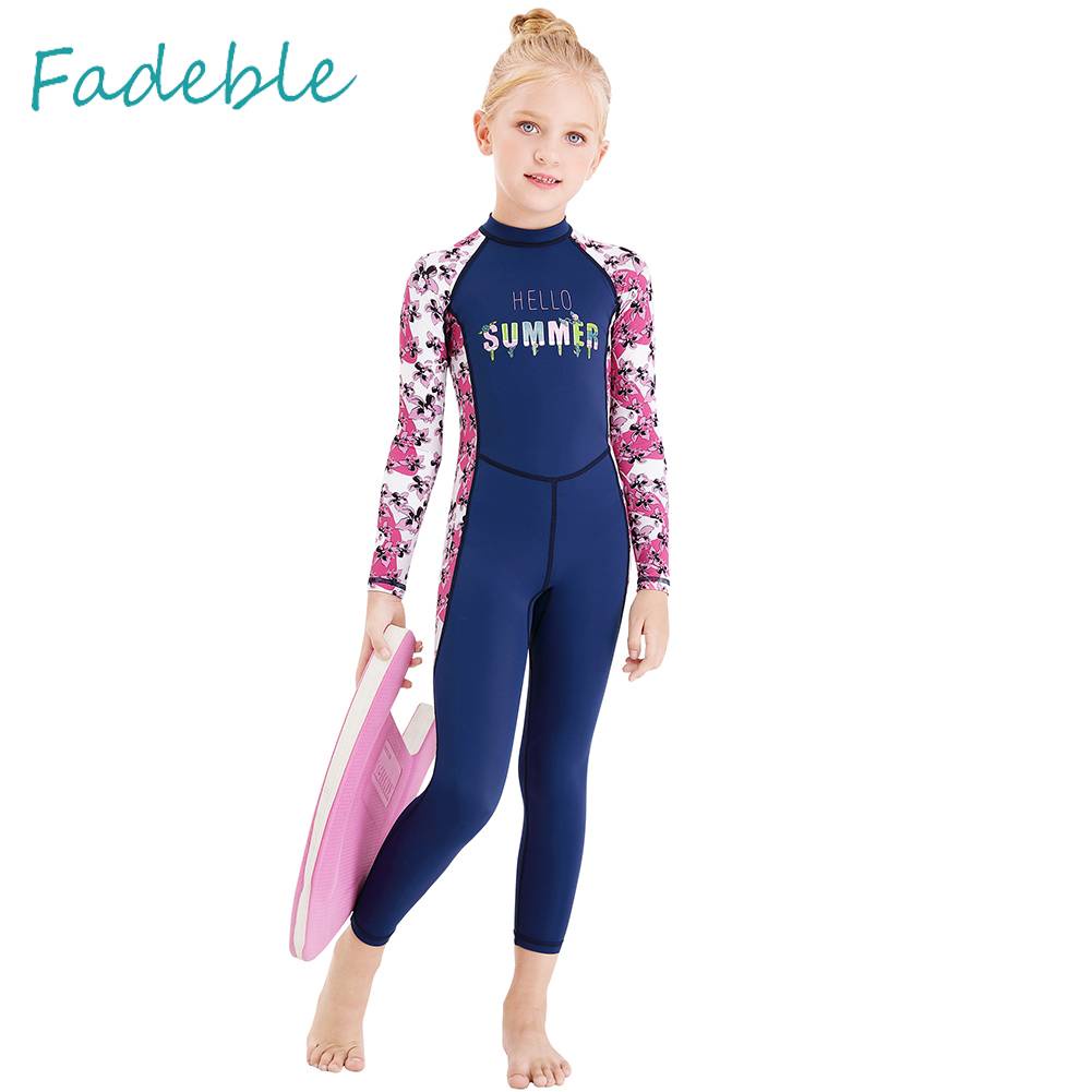 Bộ Đồ Bơi Lặn In Hoa Xinh Xắn Cho Bé