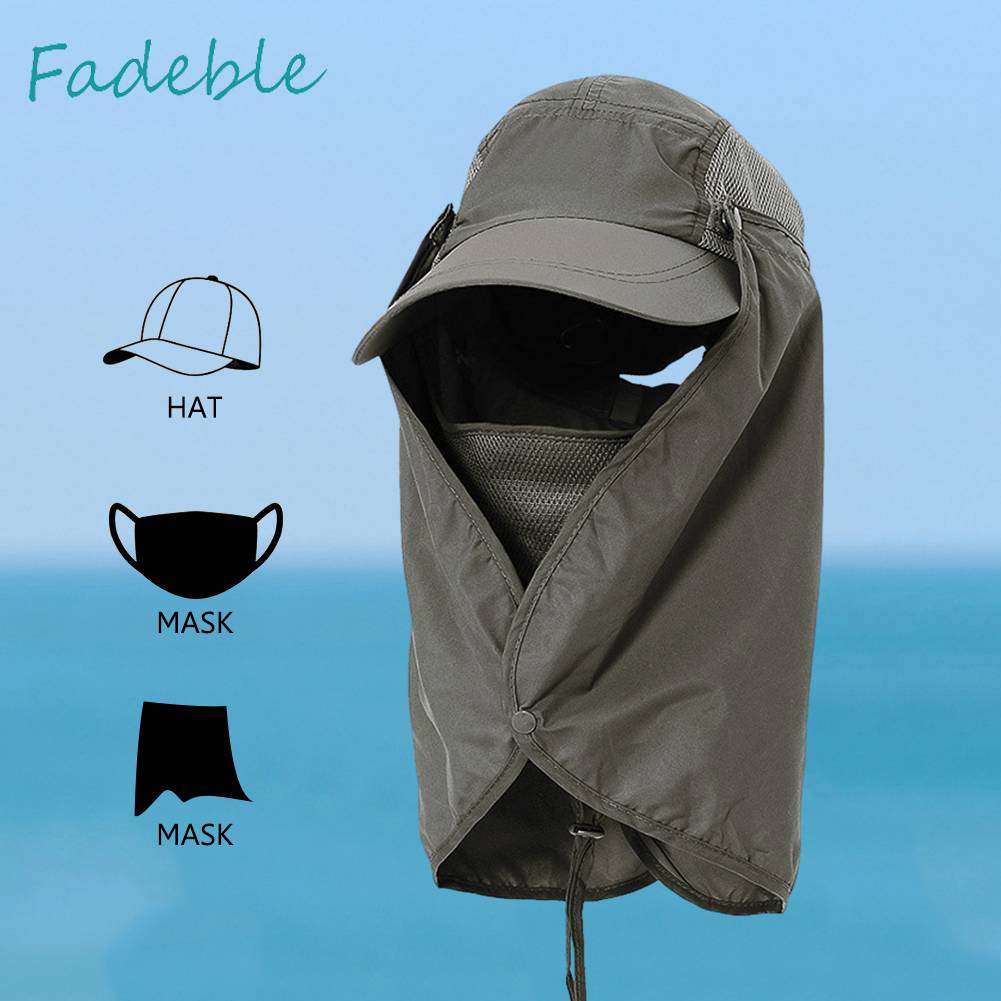 Mũ Lưỡi Trai Có Tấm Chắn Bảo Vệ Mặt Và Cổ Chống Gió Thoáng Khí Dành Cho Nam Nữ