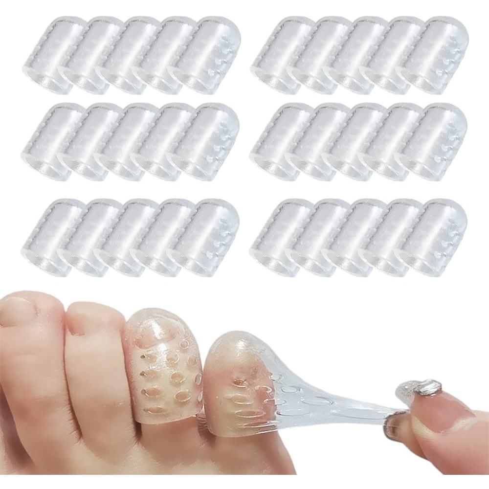 Set 30 Miếng Silicone Bảo Vệ Ngón Chân Chống Ma Sát Thoáng Khí Cho Nam Nữ