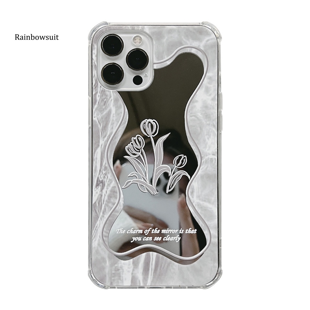 Ốp Điện Thoại TPU Chống Sốc Tráng Gương Họa Tiết Hoa Tulip Cho iPhone 14 / 14 Max / 14 Pro