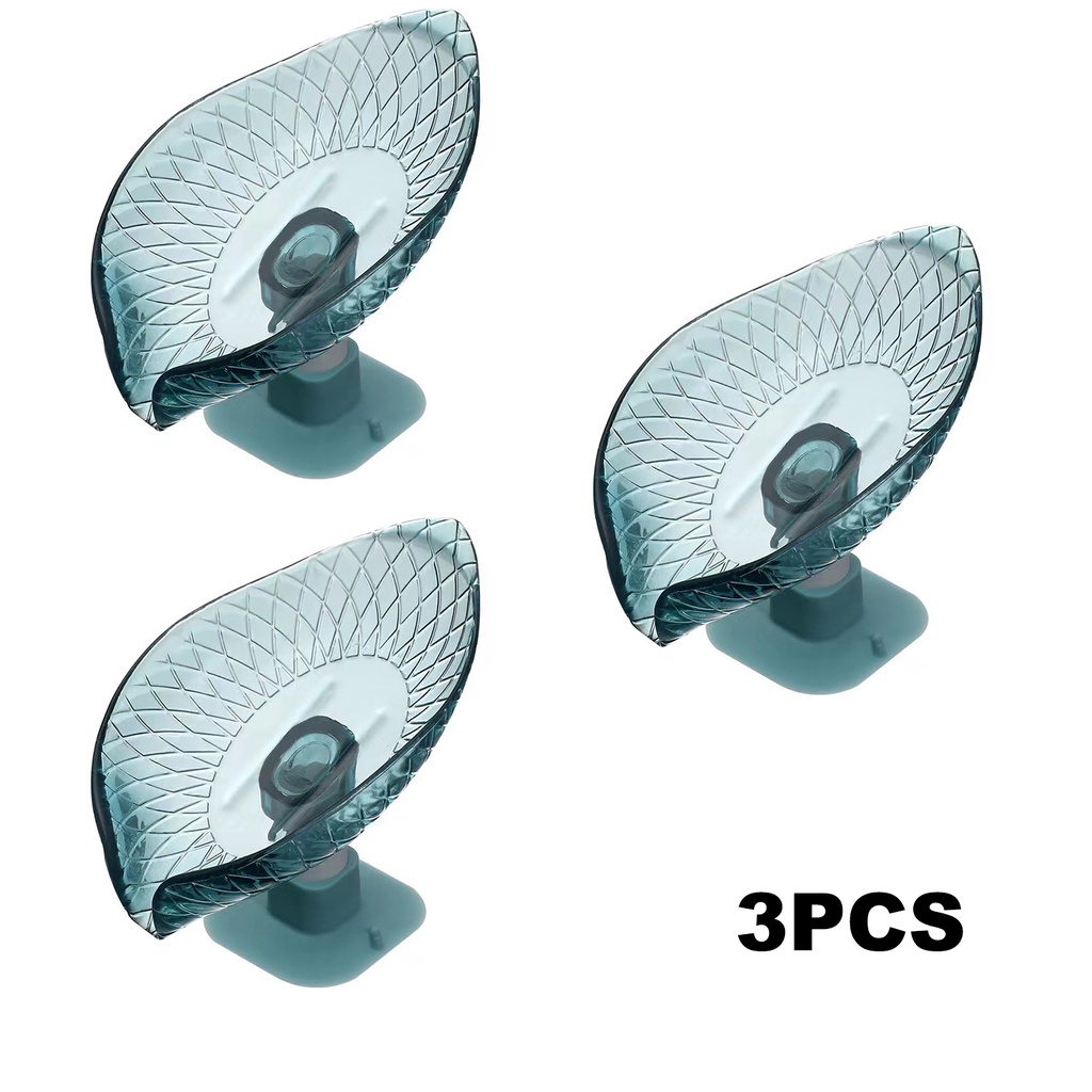 Set 3 Khay Đựng Xà Phòng Tự Tạo Hình Chiếc Lá Cho Phòng Tắm / Nhà Bếp