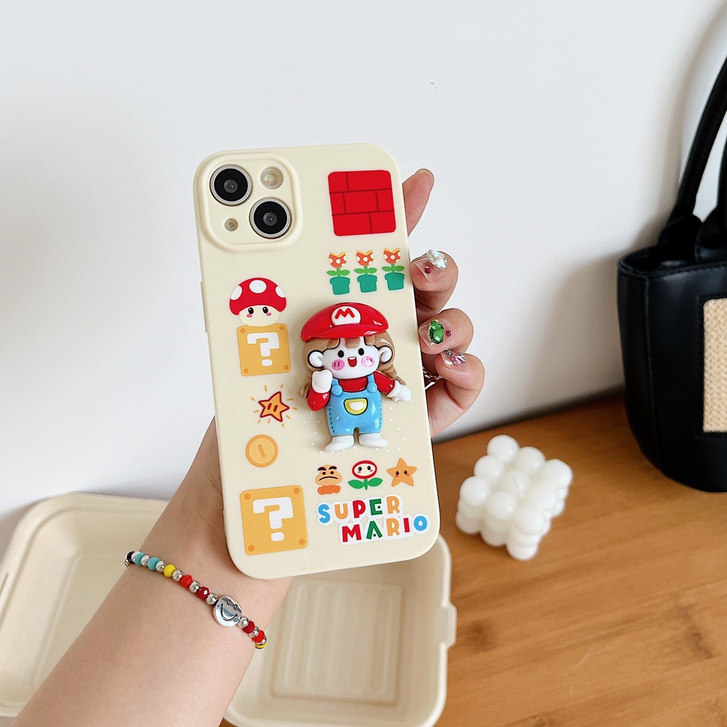 Ốp Điện Thoại Họa Tiết Super Mario Cho iPhone 13 12 11 Pro Max 14 Plus