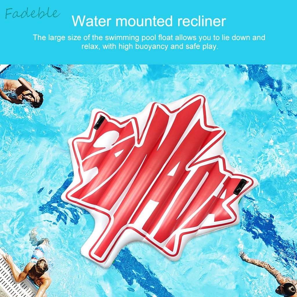 Phao Bơi Bơm Hơi Bằng PVC Hình Chiếc Lá Xinh Xắn