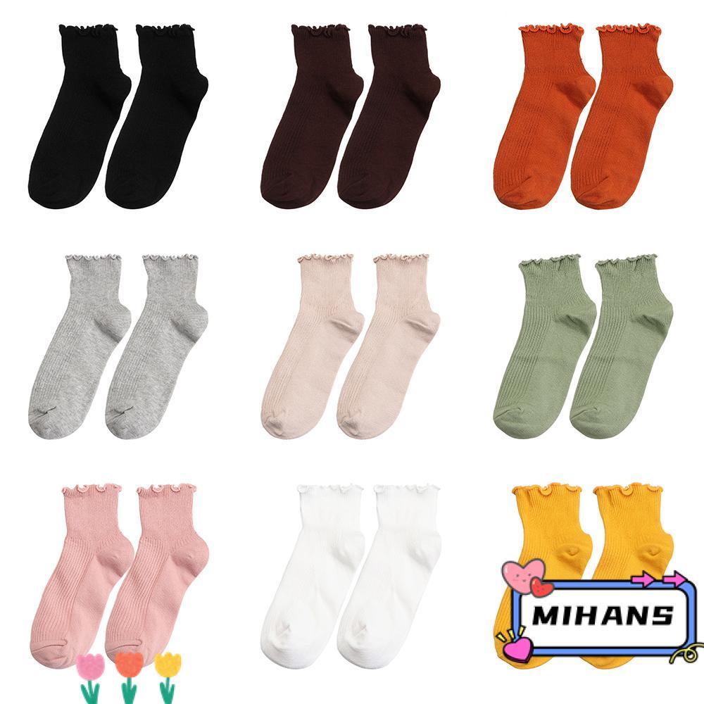 MIH Vớ Thuyền Phối Ren Màu Sắc Thời Trang