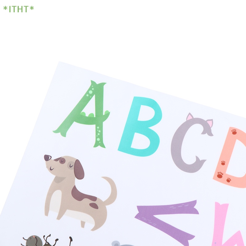 Decal dán tường Họa Tiết 26 Chữ Cái Hình Động Vật Dễ Thương Bắt Mắt Mới