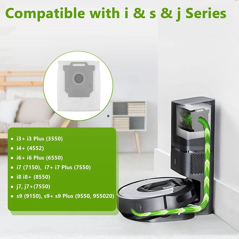 Túi Đựng Máy Hút Bụi Thông Minh iRobot Roomba I &amp; S &amp; J Series Thay Thế Cho iRobot Roomba I3 + (3550) I4 + (4552) I6