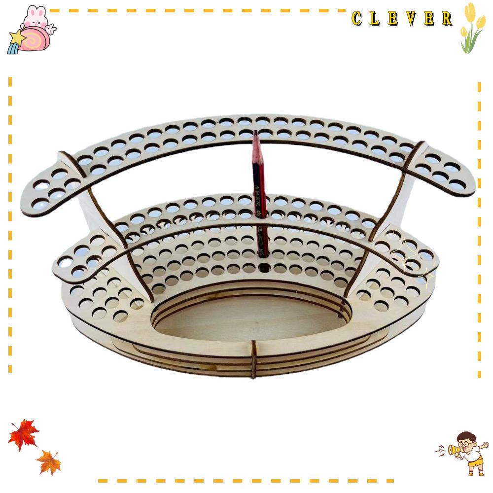 CLEVER Giá Đỡ Bút Bằng Gỗ Thiết Kế Độc Đáo Dùng Trang Trí Văn Phòng