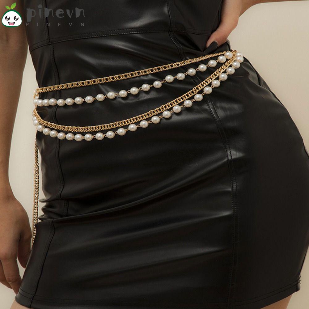 PINEVN Dây Nịt Kim Loại Nhiều Lớp Thời Trang