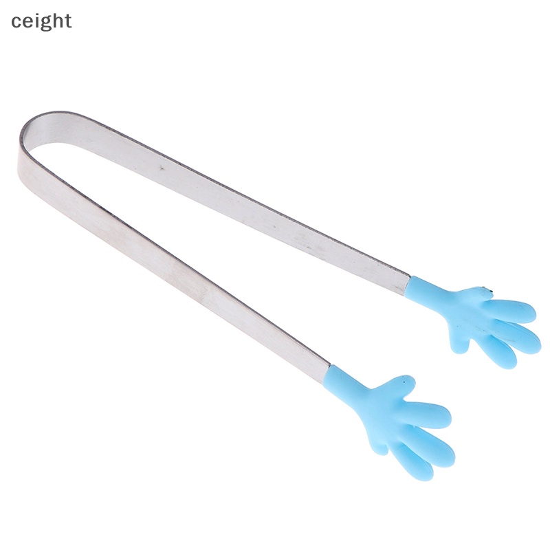 Kẹp Gắp Đá / Salad / Thức Ăn Bằng Silicon Và Thép Không Gỉ Tiện Dụng Cho Nhà Bếp