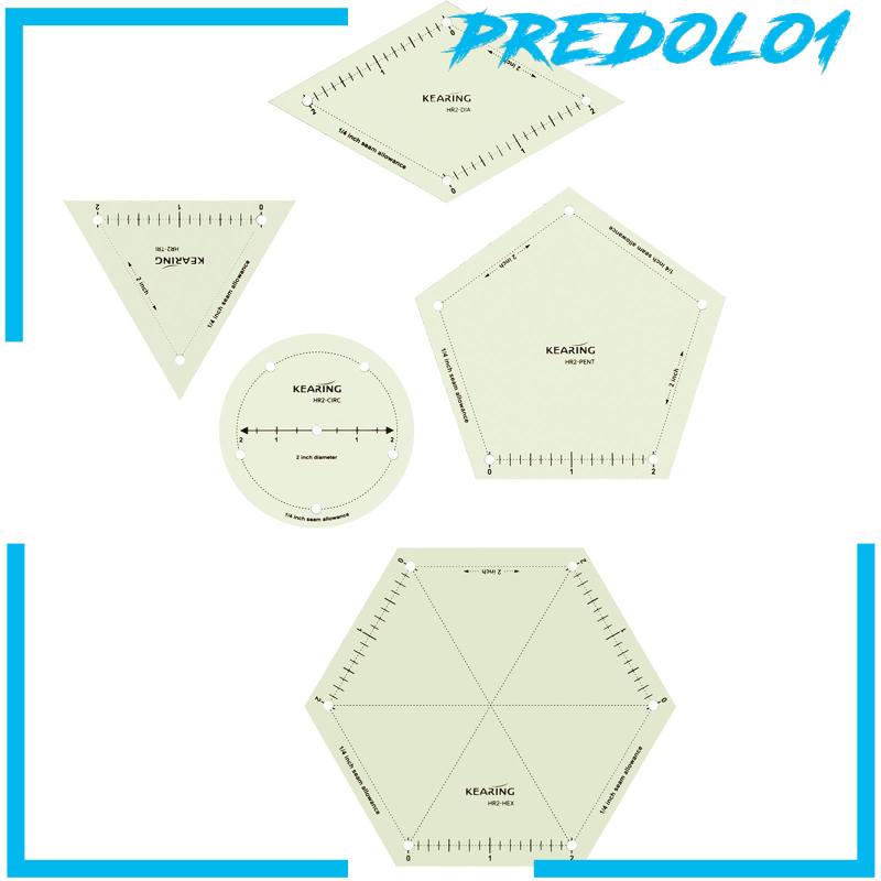 Set 5 Thước Đo Lường Bằng Sắt Nhiều Hình Dạng Chuyên Dụng Cho May Vá DIY