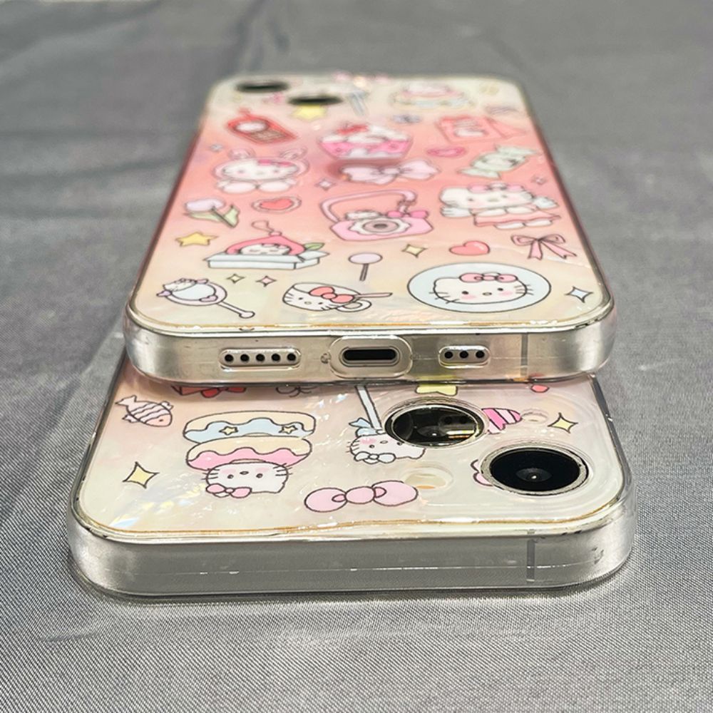Ốp Điện Thoại TPU Mềm Chống Sốc Hình Hello Kitty Màu Laser Cho IPhone 11 12 13 14 Pro Max