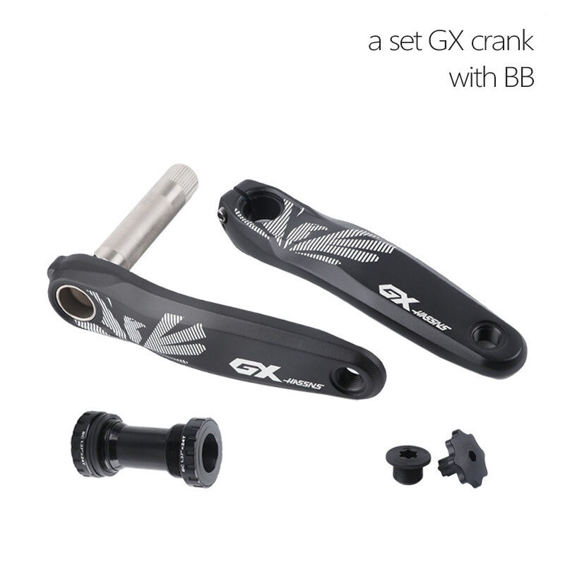 Trục Khuỷu Bằng Hợp Kim Nhôm Màu Đen 0 Độ GXP 170mm 175mm 30T 32T 34T 36T 38T Cho Xe Đạp Leo Núi