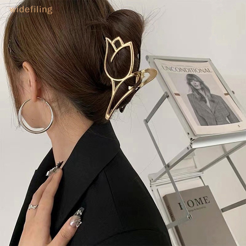 Kẹp Tóc Kim Loại Hình Hoa Tulip Thời Trang Cho Nữ