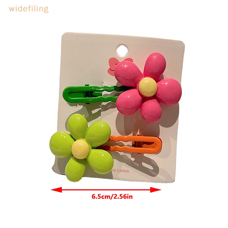 Bộ 2 Kẹp Tóc BB Hình Hoa Đơn Giản Dễ Thương Cho Bé Gái