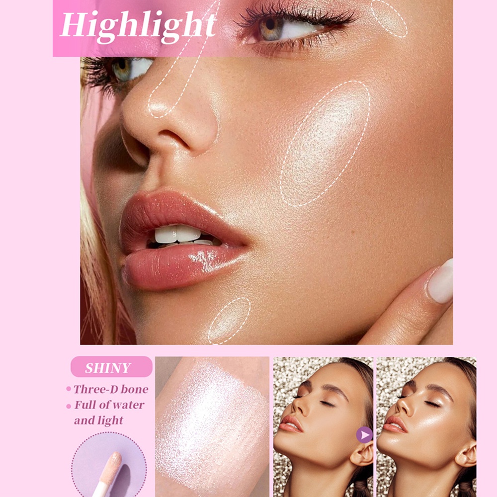 Phấn Má Hồng Dạng Lỏng QiBest 3 Trong 1 Chống Nước Tiện Dụng