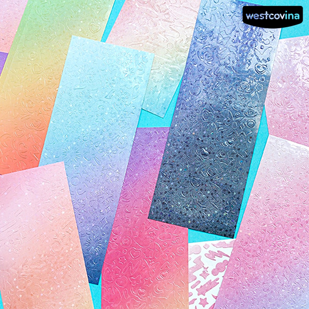 [WSTN]✎Bộ 3 Miếng Dán Trang Trí Sổ Tay Lấp Lánh DIY