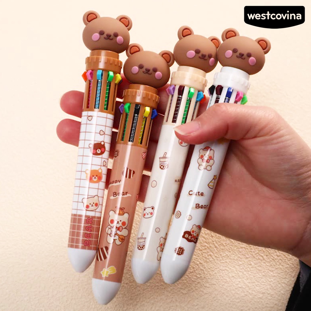 [WSTN] [WSTN] [WSTN]✎Set 2 Bút Bi 0.5mm 10 Màu Dễ Thương