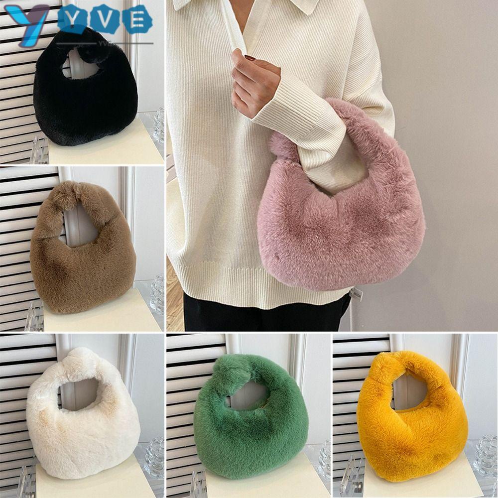 YVE Túi Lông Xù Ấm Áp Xinh Xắn Thời Trang Cho Nữ