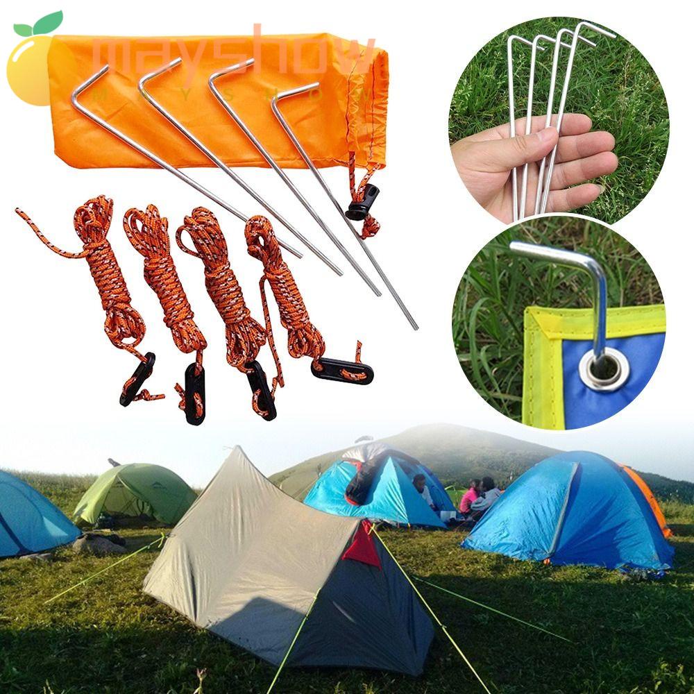 MAYSHOW Cọc Dựng Lều Bằng Thép Chất Lượng Cao