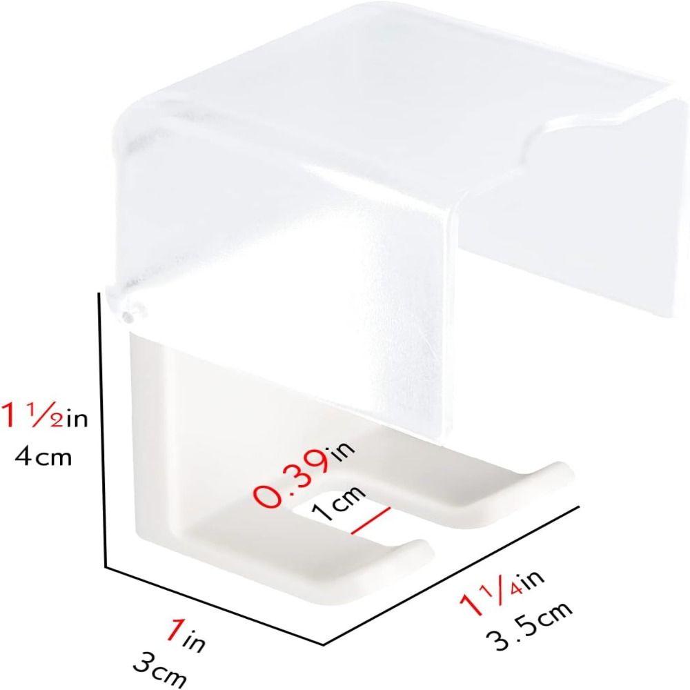 JANE Bộ 5 Giá Đỡ Bàn Chải Đánh Răng Gắn Tường Bằng Nhựa Màu Trắng 1.5 * 1.25 * 1 Inch