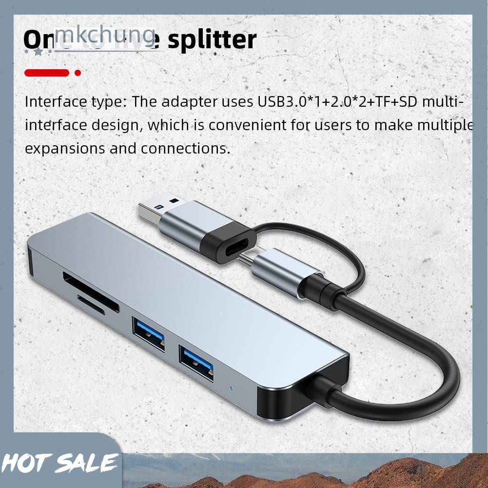 Bộ Hub USB 3.0 5 Trong 1 Hỗ Trợ TF / PD Cho Laptop