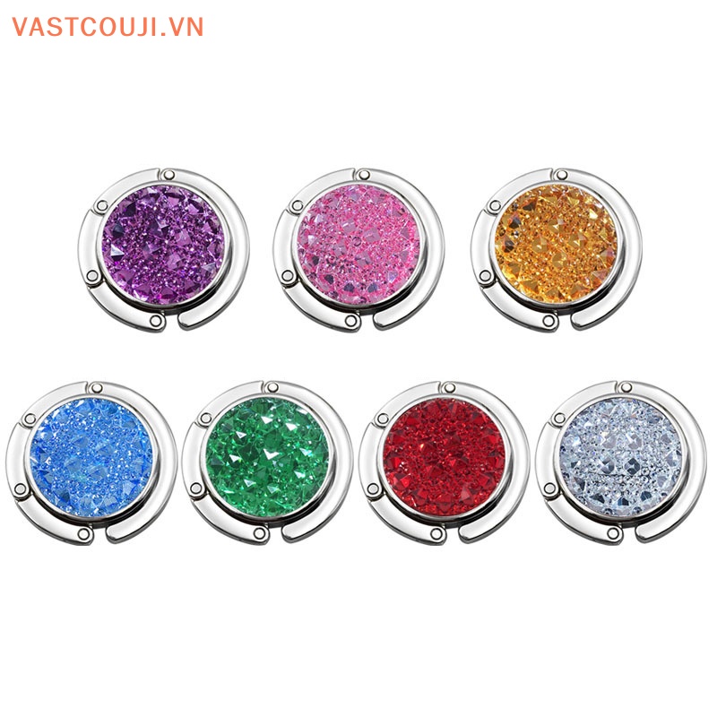 Móc Treo Túi Xách Bằng Hợp Kim Pha Lê Gấp Gọn Được VASTJI