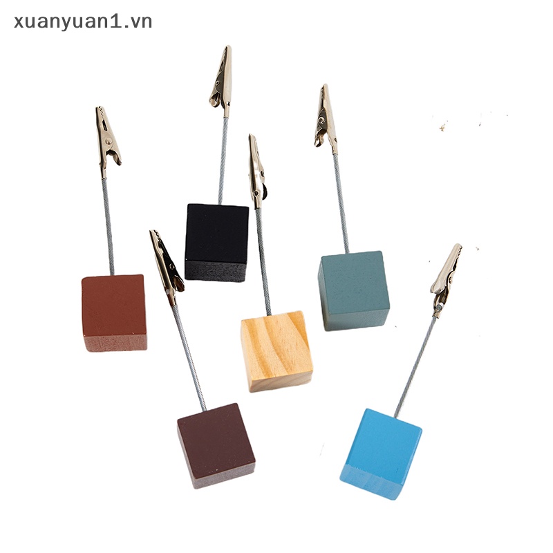 Giá Đỡ Kẹp Ảnh Để Bàn Bằng Gỗ Và Kim Loại Kiểu Dáng Vintage