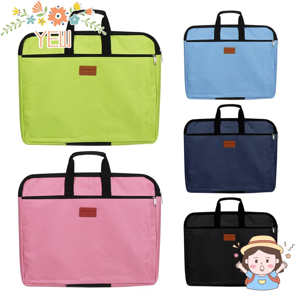 YEW Túi Vải Canvas Đựng Tài Liệu Cỡ A4 Chống Thấm Nước Có Tay Cầm Tiện Dụng