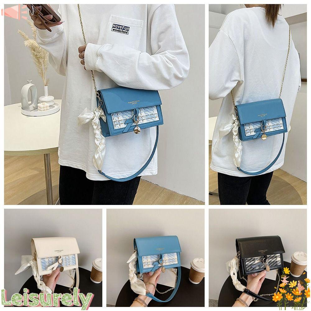 LEILY Túi Đeo Chéo Dây Xích Thời Trang Cho Nữ