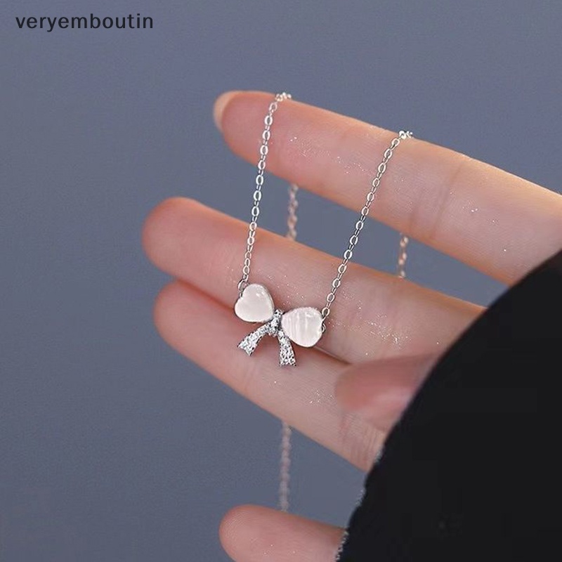 Vòng cổ Mặt Hình Nơ Màu Sắc Ngọt Ngào Phong Cách Hàn Quốc Cho Nữ