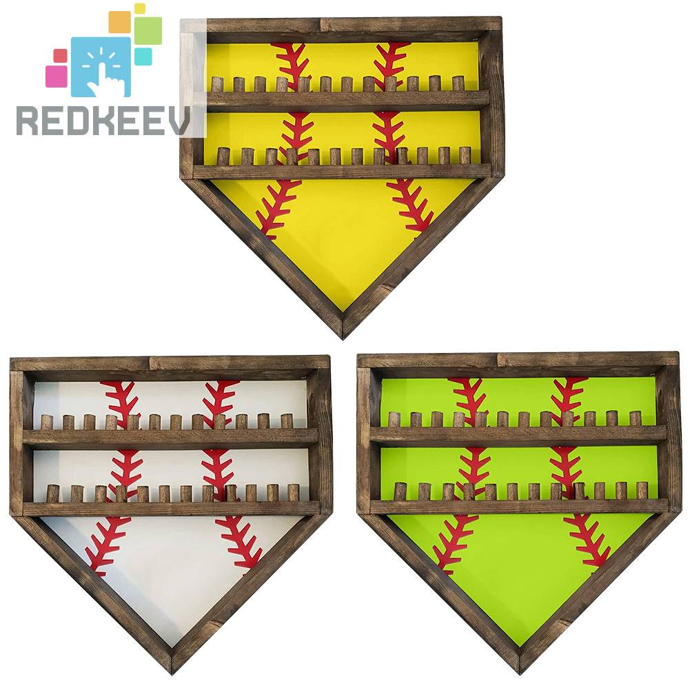 Giá Đỡ Bóng Chày Bằng Gỗ Gắn Tường Tiện Lợi Dành Cho Trẻ Em