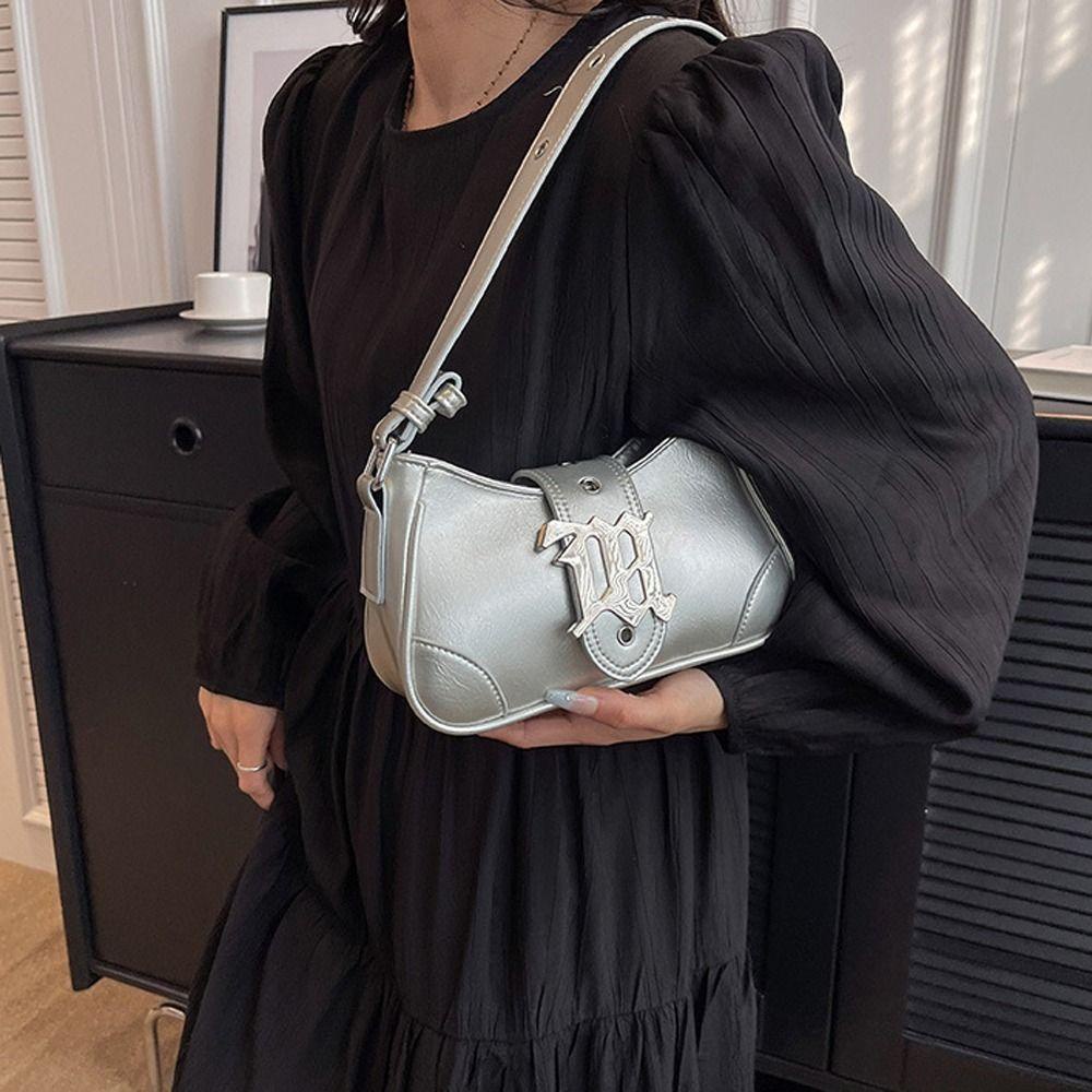 FALLFORBEAUTY Túi Đeo Dưới Cánh Tay Hình Bán Nguyệt Y2k Phong Cách Ins Thanh Lịch Chống Thấm Nước Dùng Hàng Ngày