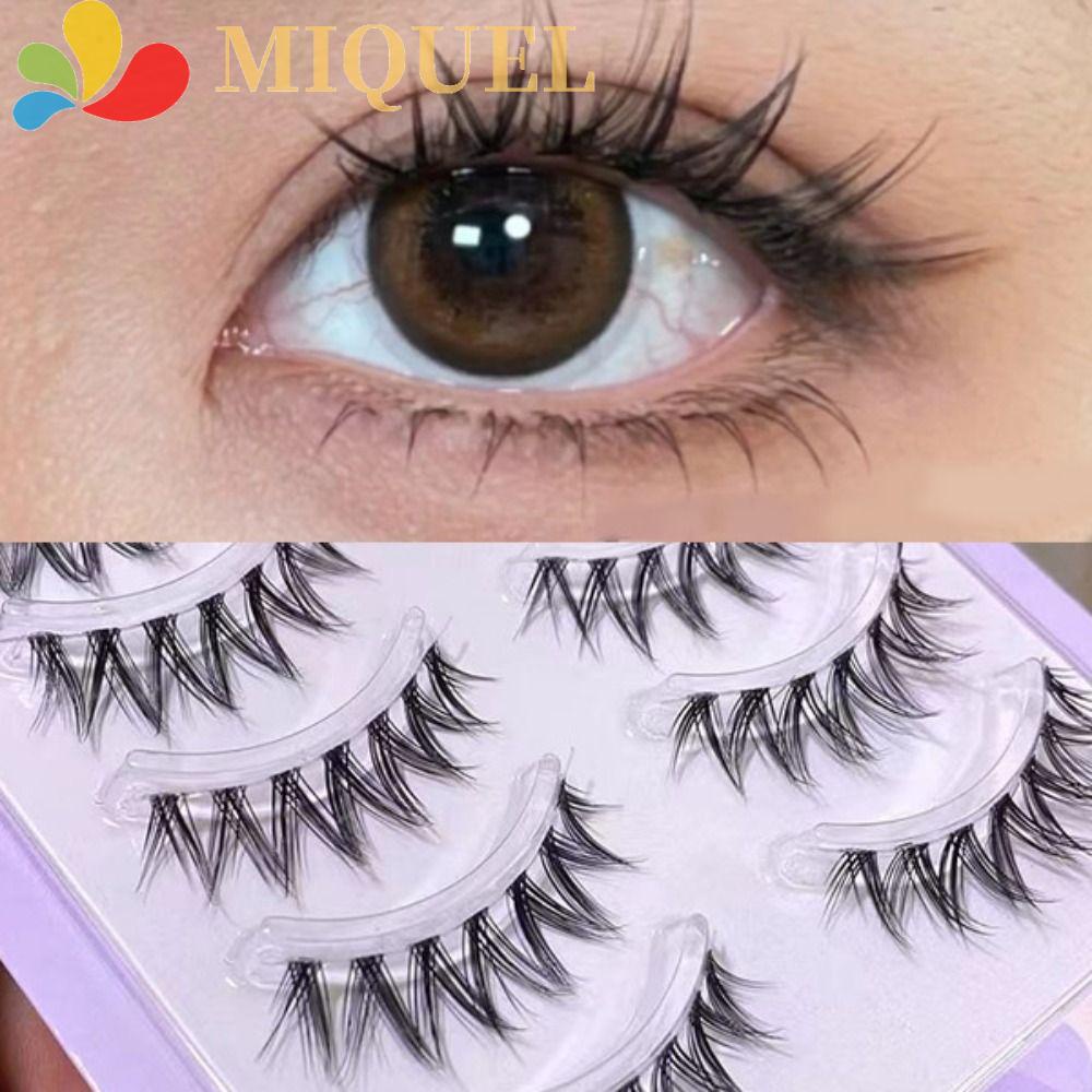 MIQUEL Bộ 5 Cặp Lông Mi Giả Cong Mềm Mại Hình Hoa Hướng Dương Dùng Hóa Trang