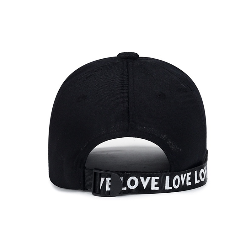 Ygt Mũ Lưỡi Trai Thêu Hình Trái Tim Phối Ruy Băng Dài Màu Vàng Hồng Phong Cách Hip Hop Cho Cặp Đôi