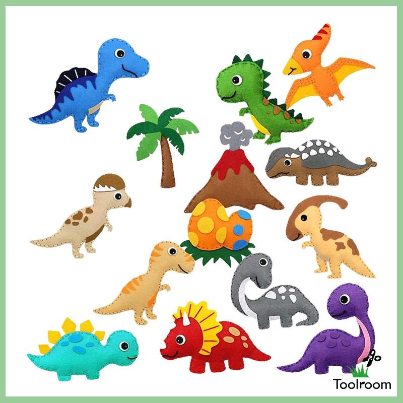 Bộ Dụng Cụ May Vá Thủ Công Bằng Vải Nỉ Hình Động Vật DIY Dành Cho Trẻ Em